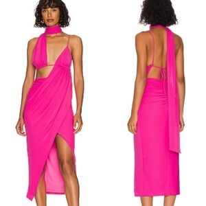 NBD Vibrant Pink Midi Dress